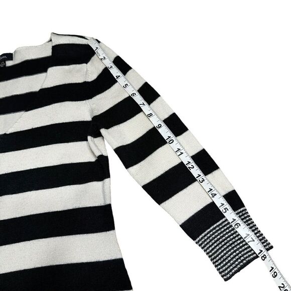 Guess Black and White Striped Mini Sweater Dress - Picture 10 of 11